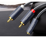 UGREEN AV102 Kabel 2x RCA Cinch jack 3.5 mm 1m czarny - 1488937 - zdjęcie 2